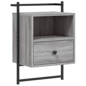 Wand Nachttische 2er-Set Grau Sonoma