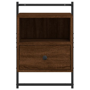 Wand Nachttisch Braun Eiche 40x30x61 cm