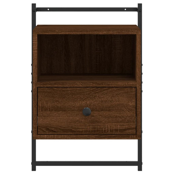 Wand Nachttisch Braun Eiche 40x30x61 cm