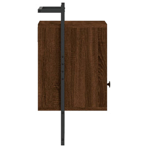 Wand Nachttisch Braun Eiche 40x30x61 cm