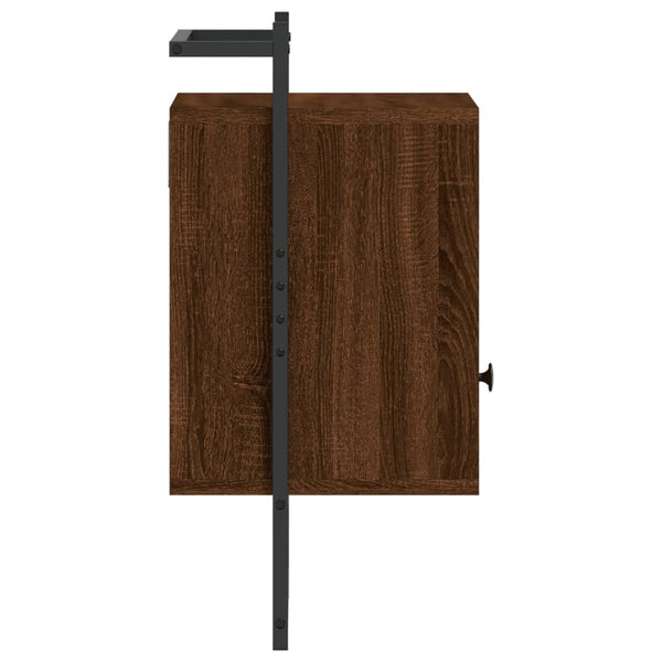 Wand Nachttisch Braun Eiche 40x30x61 cm