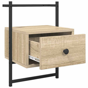 Wand Nachttische Sonoma-Eiche, 2er-Set