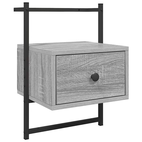 Wand Nachttisch Grau Sonoma 35x30x51cm