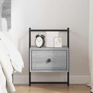 Wand Nachttisch Grau Sonoma 35x30x51cm