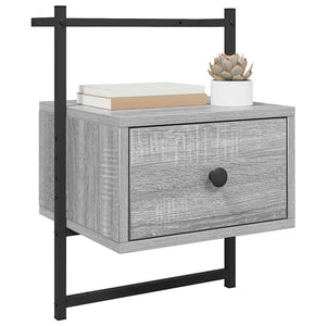 Wand Nachttisch Grau Sonoma 35x30x51cm