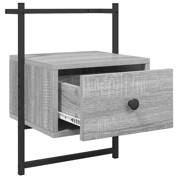Wand Nachttisch Grau Sonoma 35x30x51cm