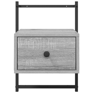 Wand Nachttisch Grau Sonoma 35x30x51cm