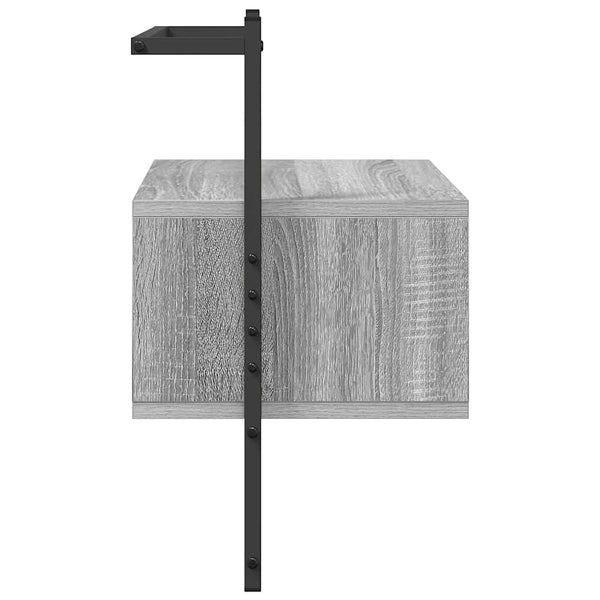 Wand Nachttisch Grau Sonoma 35x30x51cm