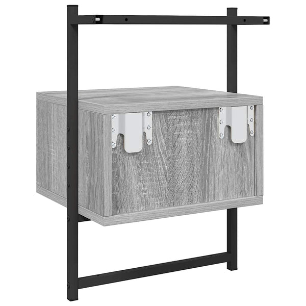 Wand Nachttisch Grau Sonoma 35x30x51cm