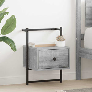 Wand Nachttisch Grau Sonoma 35x30x51cm