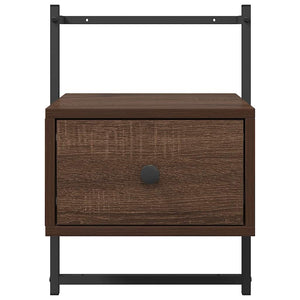 Wand-Nachttisch Braun Eiche 35x30x51 cm