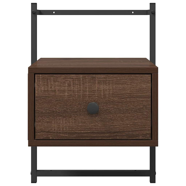 Wand-Nachttisch Braun Eiche 35x30x51 cm
