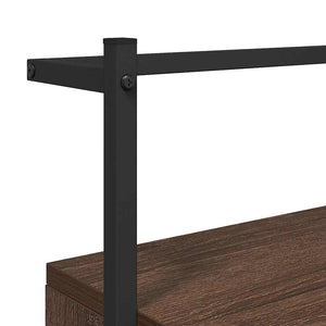 Wand Nachttische 2er-Set Braun Eiche
