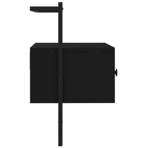 Schwarzer TV-Wandschrank 60,5 cm