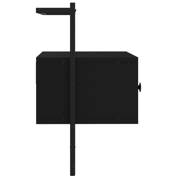 Schwarzer TV-Wandschrank 60,5 cm