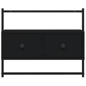 Schwarzer TV-Wandschrank 60,5 cm