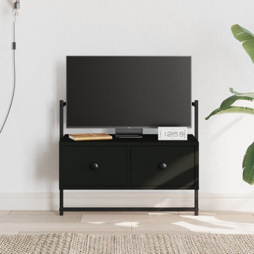 Schwarzer TV-Wandschrank 60,5 cm