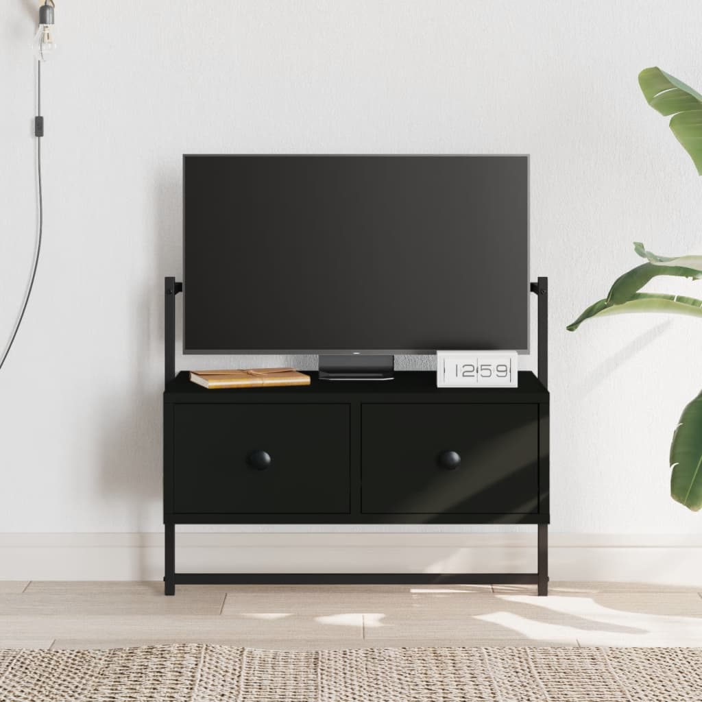 Schwarzer TV-Wandschrank 60,5 cm