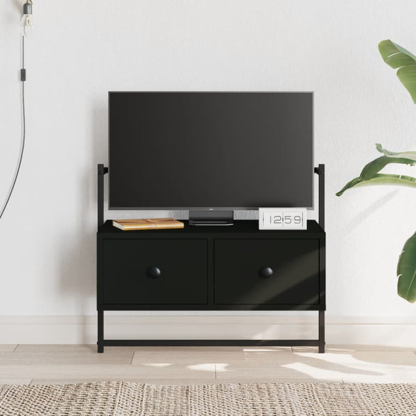 Schwarzer TV-Wandschrank 60,5 cm