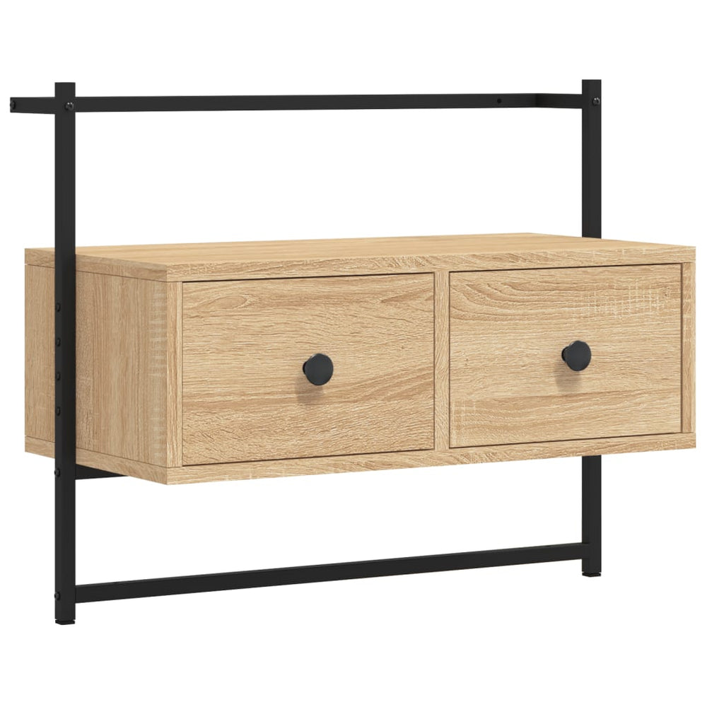 vidaXL Meuble TV mural chêne Sonoma 60,5x30x51 cm aggloméré
