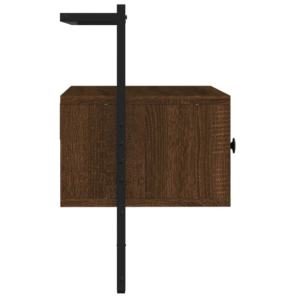 vidaXL Meuble TV mural Chêne Marron 60,5x30x51 cm Bois d'ingénierie
