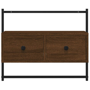 vidaXL Meuble TV mural Chêne Marron 60,5x30x51 cm Bois d'ingénierie