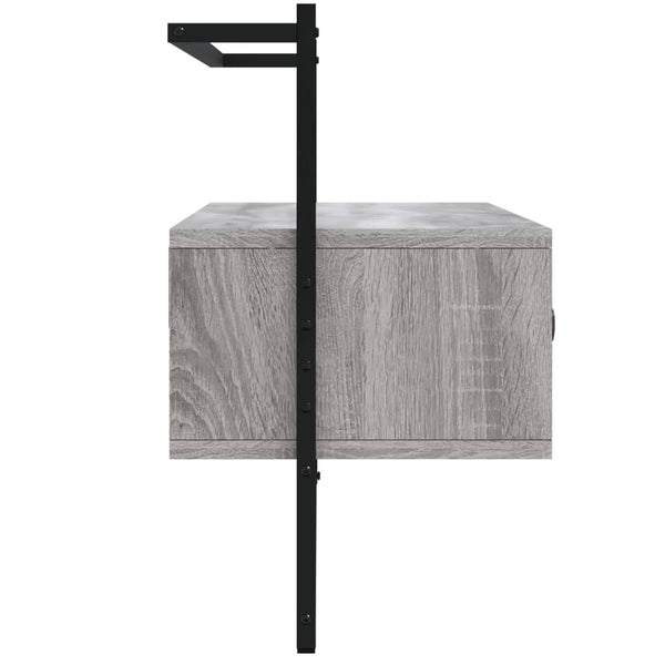 Meuble TV mural vidaXL gris Sonoma 100,5x30x51 cm Bois d'ingénierie