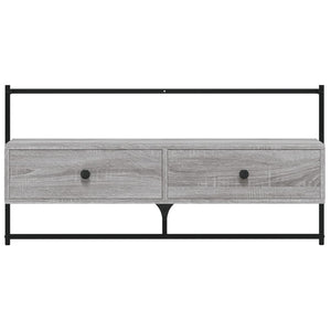 Meuble TV mural vidaXL gris Sonoma 100,5x30x51 cm Bois d'ingénierie