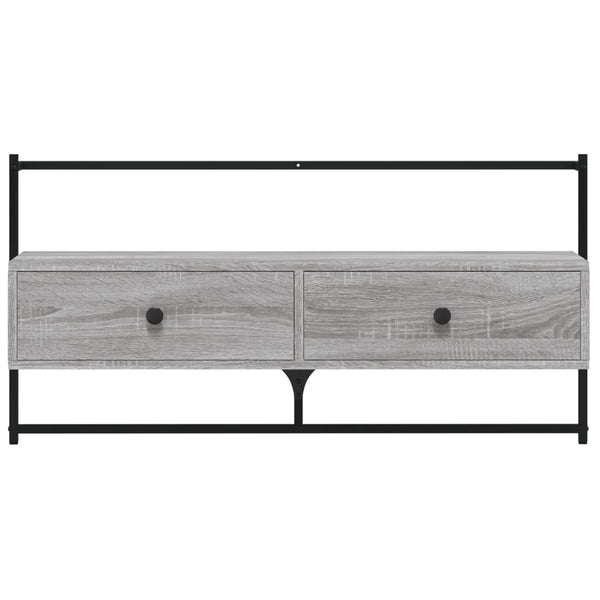 Meuble TV mural vidaXL gris Sonoma 100,5x30x51 cm Bois d'ingénierie