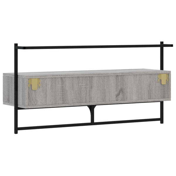 Meuble TV mural vidaXL gris Sonoma 100,5x30x51 cm Bois d'ingénierie