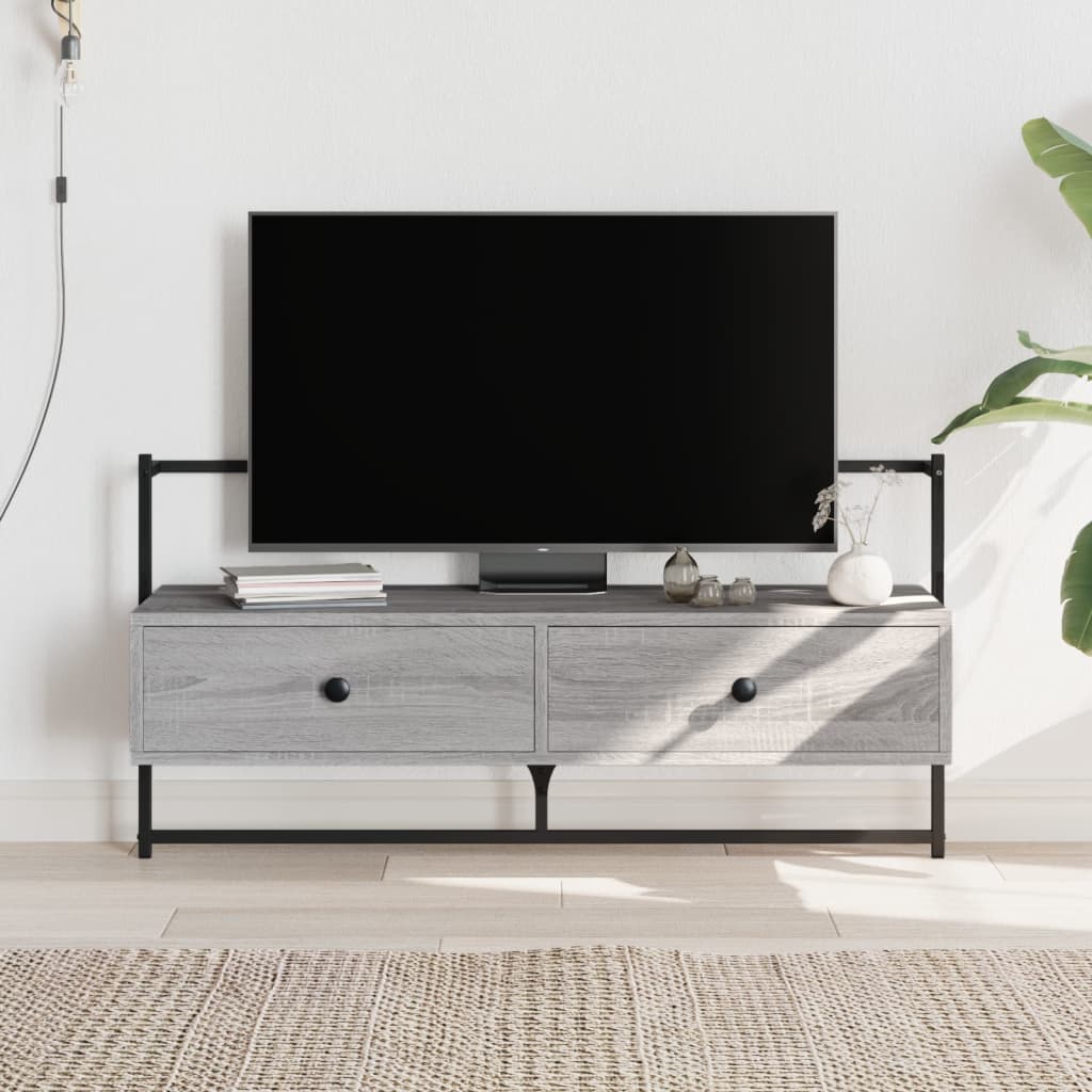Meuble TV mural vidaXL gris Sonoma 100,5x30x51 cm Bois d'ingénierie