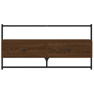 Meuble TV mural vidaXL chêne marron 100,5x30x51 cm bois d'ingénierie