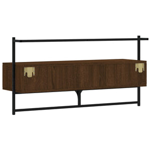 Meuble TV mural vidaXL chêne marron 100,5x30x51 cm bois d'ingénierie