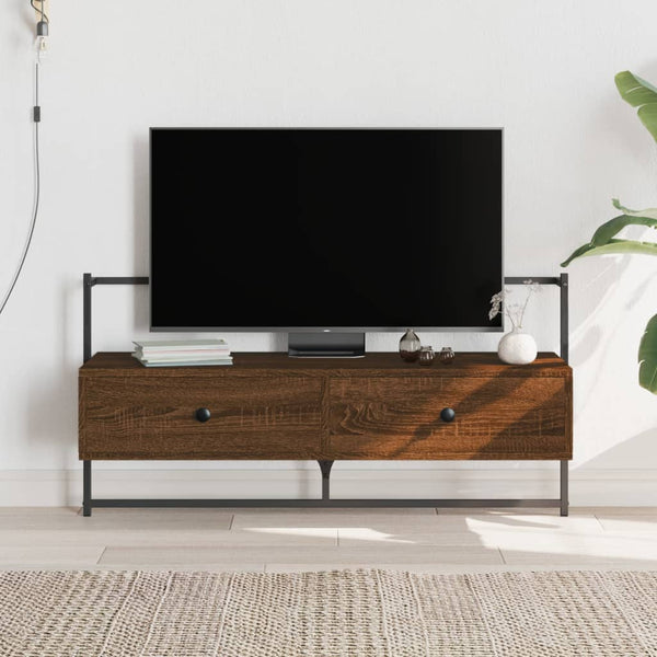 Meuble TV mural vidaXL chêne marron 100,5x30x51 cm bois d'ingénierie