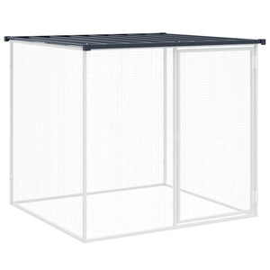 Hühnerkäfig mit Dach Anthrazit 803x98x90 cm