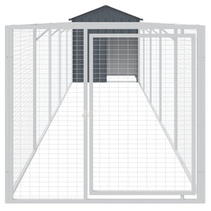 Hundehütte mit Dach Anthrazit, Verzinkt