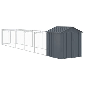 Hundehütte mit Dach Anthrazit, Verzinkt
