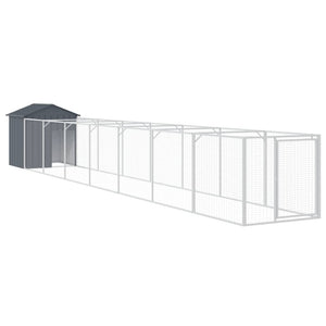 Hundehütte mit Dach Anthrazit