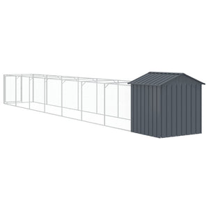 Hundehütte mit Dach Anthrazit