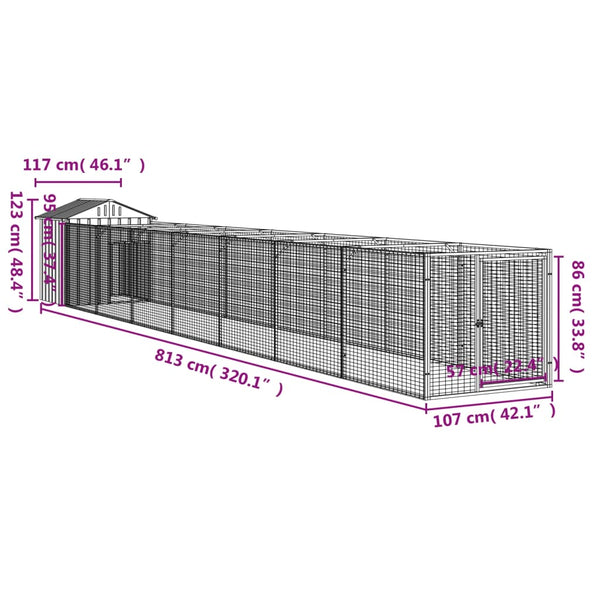 Hundehütte mit Dach Anthrazit