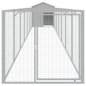 Hundehütte mit Dach Hellgrau