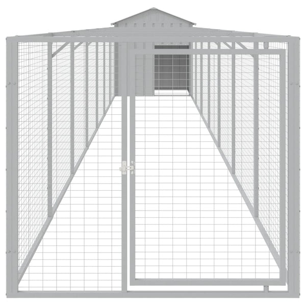 Hundehütte mit Dach Hellgrau