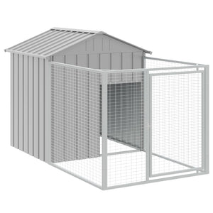 Hundehütte mit Dach Hellgrau