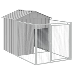 Hundehütte mit Dach, Hellgrau