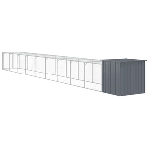 Hühnerkäfig mit Auslauf Anthrazit 110x110x110cm