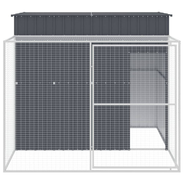 vidaXL Niche avec enclos Anthracite 214x253x181 cm Acier galvanisé