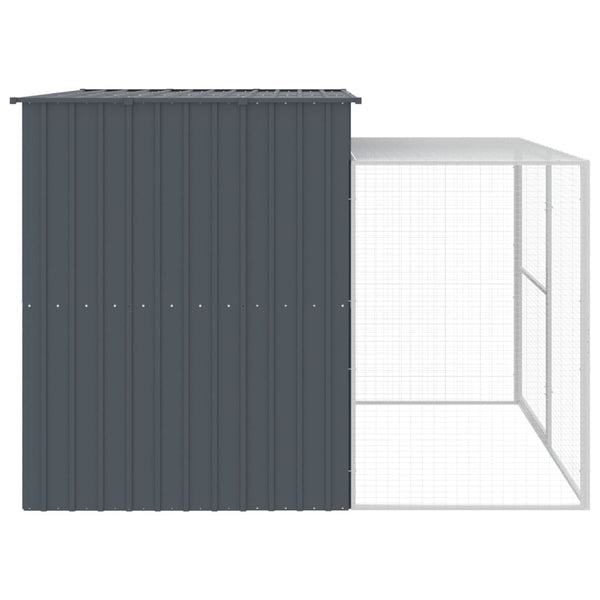 vidaXL Niche avec enclos Anthracite 214x253x181 cm Acier galvanisé