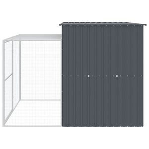 vidaXL Niche avec enclos Anthracite 214x253x181 cm Acier galvanisé