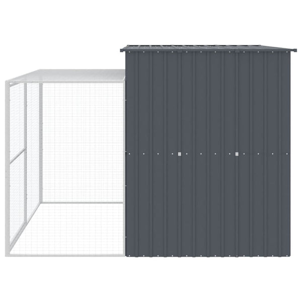 vidaXL Niche avec enclos Anthracite 214x253x181 cm Acier galvanisé