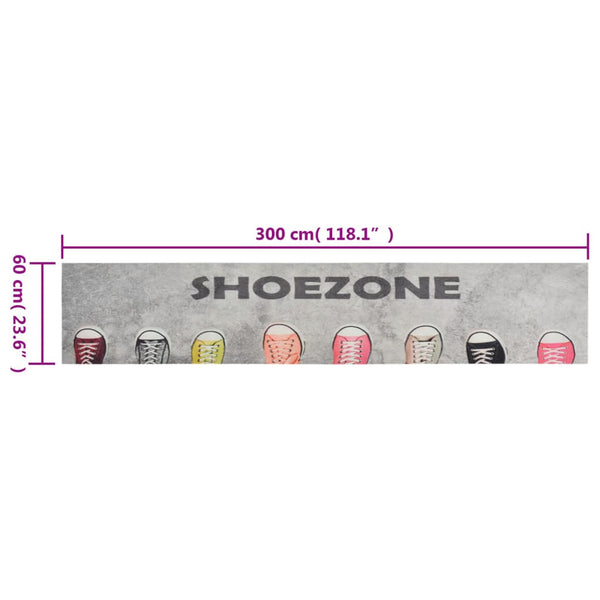 Küchenteppich Waschbar Shoezone 60x300 cm Samt